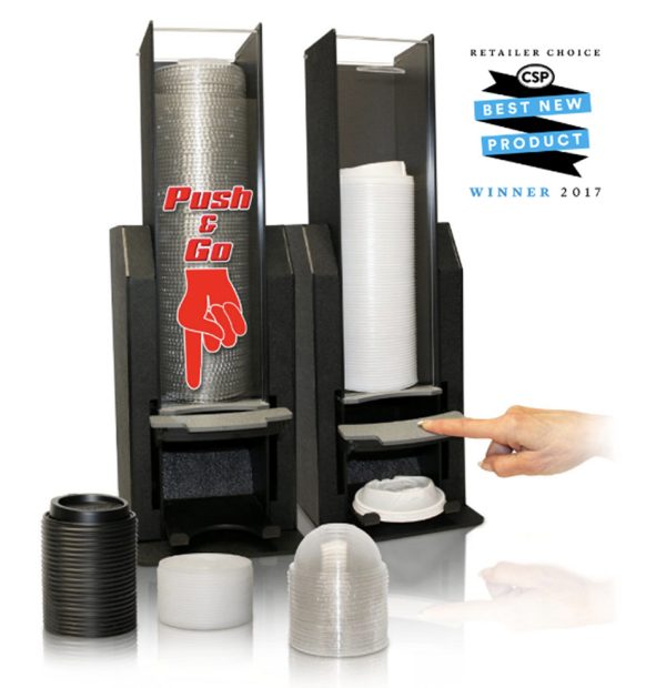 The Push N Go Lid Dispenser